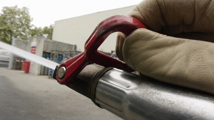 Manipulation de la lance à incendie